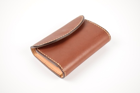【minca】栃木レザーの三つ折り財布 ミドルサイズ ハンドステッチ滑らかな手触り/Middle wallet 01/チョコ 518【雑貨 ファッション 人気 おすすめ 】