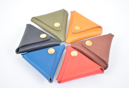 【minca】 栃木レザーの三角コインケース小 小銭入れ コンパクト 小さめ/Coin purse 01/チョコ 469【雑貨 ファッション 人気 おすすめ 】