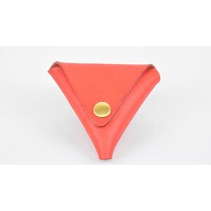 【minca】 栃木レザーの三角コインケース小 小銭入れ コンパクト 小さめ/Coin purse 01/レッド　469【雑貨 ファッション 人気 おすすめ 】