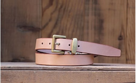 AG18 天神ワークス/レザーベルトBE303/TAN<40(inch)>