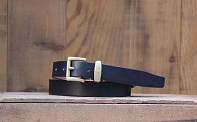 AG22 天神ワークス/レザーベルトBE303/BLACK<36(inch)>