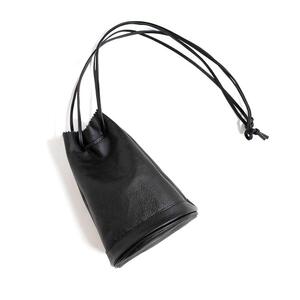 【レザー巾着】Drawstring bag カラー：Black【かばん ファッション 人気 おすすめ 】