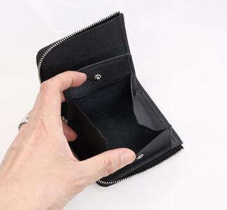 【短財布】Zip short wallet カラー：Black