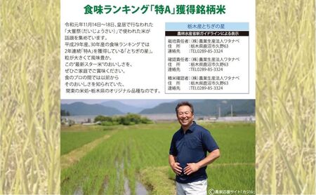 栃木県鹿沼市産 とちぎの星 無洗米 10kg（5kg×2袋） 令和6年産