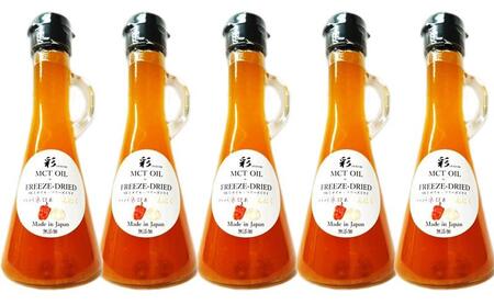 彩 ハバネロ＋にんにく 中鎖脂肪酸油 MCTオイル 120ml×5本セット 特許保有NIJCフリーズドライ 自然植物由来 ※沖縄・離島への配送不可