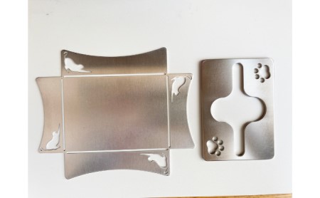 ポケットティッシュケース（猫） 雑貨 日用品 ポケットティッシュ ティッシュ ケース 卓上 デスク ステンレス 