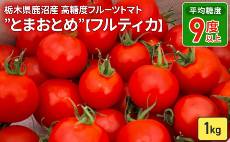 【先行予約】栃木県鹿沼産 高糖度フルーツトマト ”とまおとめ”【フルティカ】1kg
