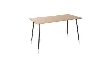 【＆FREL】ワークテーブル 天板（ナチュラルオーク）脚/フレーム（ブラック）幅120 奥行60 高さ72 インテリア デスク シンプル ワークデスク 作業デスク 作業テーブル パソコンデスク