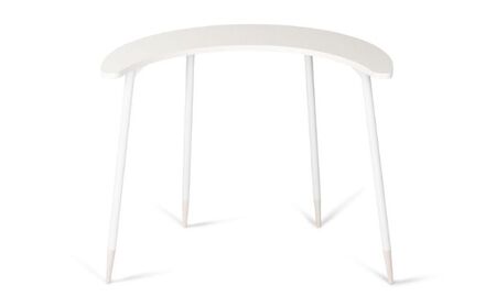 【＆FREL】FS 三日月テーブル 先端色 4色 幅80cm 奥行52cm 高さ72cm インテリア 家具 机 おしゃれ かわいい 身体にフィット 1人用テーブル 作業台 耐久性 上品 ナチュラル  ホワイトウッド ※離島への配送不可