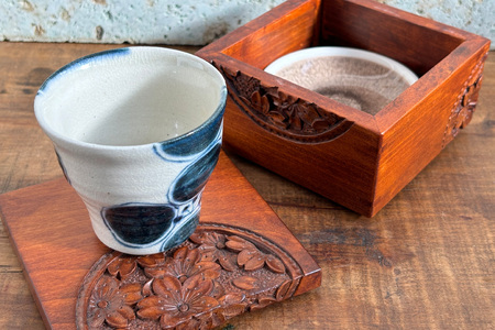 伝統工芸日光彫 te-bako極 SAKURA｜日光彫 伝統工芸品 木工品 工芸品 コースター 小物入れ 宝石箱 大島工房 日光市 [0601]