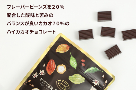 パウチタイプ ビターチョコレート＆ミルクチョコレート 各3袋 合計6袋｜チョコレート チョコ ミルクチョコ ビターチョコ カカオ スイーツ お菓子 洋菓子 ご褒美 ギフト プチギフト 日光市 [0612]