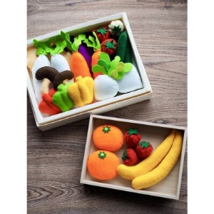 お野菜とくだものいっぱい!やおやさんごっこフェルトおもちゃ(13種・29