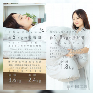 APHRODITA 寧々布団セット ボリュームタイプセミダブルロング日本製 創業150年の信頼と実績【1355129】