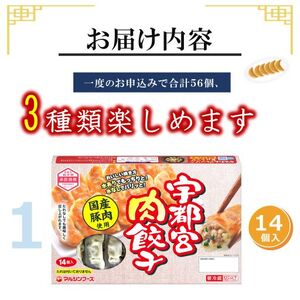 宇都宮餃子 4箱セット(肉2箱/野菜１箱/しそ１箱)