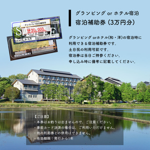 グランピングorホテル宿泊 宿泊補助券(3万円分)