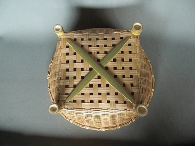 茶碗かご１　直径32cm　高さ15cm　※受注生産につき、発送までに最大2ヶ月程かかる場合あり ｜ 竹工芸 伝統工芸品 日用品 雑貨 栃木県 大田原市