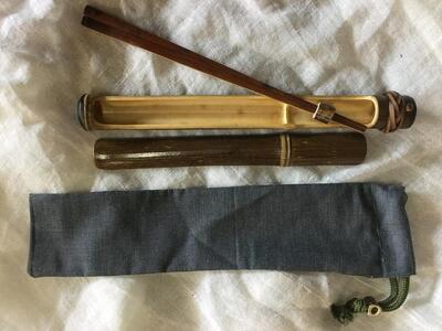 煤竹箸ケースセット　※受注生産につき、発送までに最大2ヶ月程かかる場合あり ｜ 竹工芸 伝統工芸品 日用品 雑貨 栃木県 大田原市