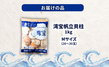 湾宝蒸しほたて 1kg Mサイズ 【 ふるさと納税 人気 おすすめ ランキング ほたて ホタテ 帆立 湾宝 湾宝ホタテ 湾宝ほたて 湾宝帆立 蒸しほたて 蒸しホタテ 蒸し帆立 1kg 海鮮 新鮮 急速冷凍 北海道 長万部町 送料無料 】 OSMK020
