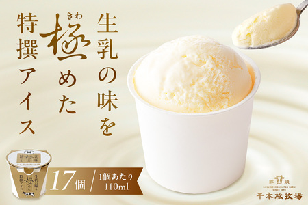 生乳の味を極めた特撰アイス17個セット 【千本松牧場】 ns025-011-17 お菓子 ｽｲｰﾂ ｱｲｽ 牛乳 ｱｲｽｸﾘｰﾑ 生乳 牧場 ｱｲｽ ﾐﾙｸ ｱｲｽｸﾘｰﾑ ﾊﾞﾆﾗ 