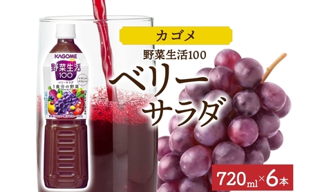 野菜生活100 ベリーサラダ 720mlPET×6 ns038-061-6 カゴメ