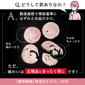 【訳あり】国産ロースハム切落し1kg(500gx2p) ns009-036-2