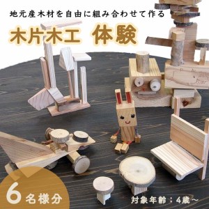 木片木工体験(６名分)≪ものづくり 手作り おもちゃ 玩具 家族 親子 ...
