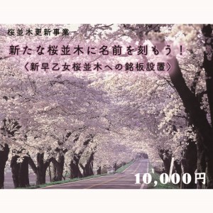 ふるさと納税 クラウドファンディング 新たな桜並木に名前を刻もう 新早乙女桜並木への銘板設置 10 000円 栃木県さくら市 ふるさと納税サイト ふるなび