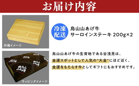 23-6　烏山山あげ牛サーロインステーキ 200g×2枚