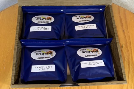 10-28　自家焙煎 珈琲豆 100g×4種類　豆 ｜ 厳選 コーヒー ブラジル コロンビア グアテマラ エチオピア