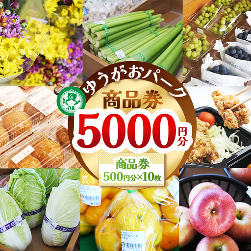 【ふるさと納税】ゆうがおパーク商品券 5,000円分 | 栃木県 下野市