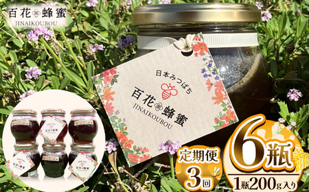 【定期便3回】日本蜜蜂の百花蜂蜜(6瓶) | 栃木県 下野市