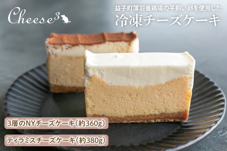 3層のNYチーズケーキとティラミスチーズケーキの冷凍ハーフ＆ハーフケーキ｜栃木県 益子町 ふるさと納税 チーズケーキ ティラミス ケーキ 冷凍ケーキ（CP003）