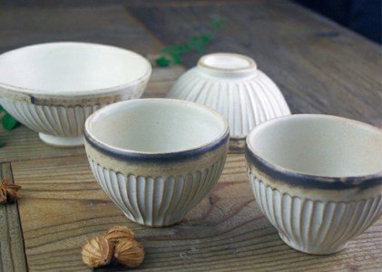 益子焼 飯碗&湯呑 4点セット 益子町 BJ005