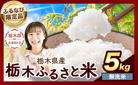 【ふるなびWEEK対象】無洗米5kg 便利な栃木ふるさと米《7-14日以内に出荷予定(土日祝除く)》おこめ【栃木県共通返礼品】FN-Limited-PR