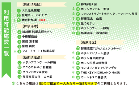 那須温泉旅館協同組合 ご宿泊利用券 90,000円分（3,000円×30枚）〔K-7〕｜宿泊 旅行 チケット 宿泊券 温泉 露天風呂 旅行券 ホテル 観光 国内旅行 那須 栃木県 那須町