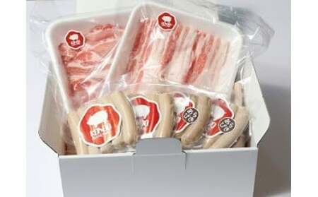 ぬくぬく豚鍋セット ロース肉 バラ肉 ウインナー セット 1000g