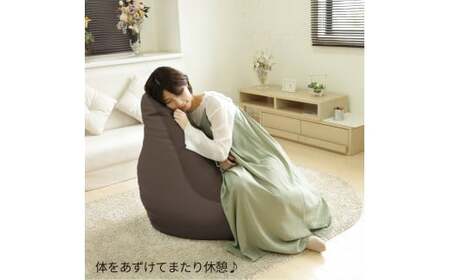 ビーズクッション　とんがりソファータイプＬ【ブラウン】｜クッション ｸｯｼｮﾝ クッション ビーズクッション クッション