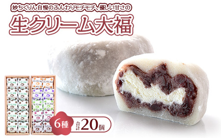 妙ちくりん 生クリーム大福6種mix20個セット | 群馬県伊勢崎市