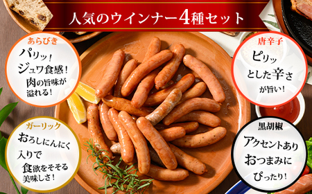 ウインナーセット(4種類 40本 計1,010g) ｜ BBQ バーベキュー アウトドア キャプ 肉 豚肉 惣菜 詰め合わせ お弁当 朝食 食べ比べ 真空パック ソーセージ