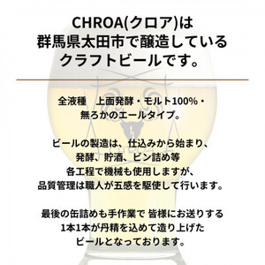 クラフトビール CHROA(クロア)　缶ビール 6本セット_酒・アルコール 地ビール ビール _【1552759】