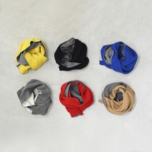 【 OTA KNIT 】ちくちくしないマフラー 無地(ネイビー × グレー)_装飾品・工芸品 マフラー・手袋 服飾小物 _【1554355】