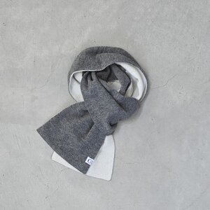 【 OTA KNIT 】ちくちくしないマフラー 無地(グレー × オートミール)_装飾品・工芸品 マフラー・手袋 服飾小物 _【1554359】