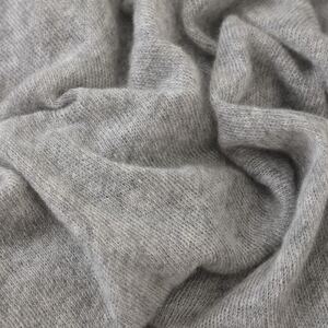【 OTA KNIT 】ふわふわガーゼ  ファーカシミヤ  ショール(トップグレー)_装飾品・工芸品 ショール・ストール 服飾小物 _【1568327】