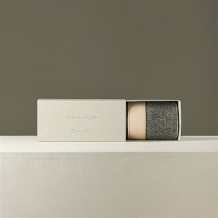 【 OTA KNIT 】TRAVEL SCARF トラベルマフラー(無地 グレー × オートミール)_装飾品・工芸品 マフラー・手袋 服飾小物 _【1568543】