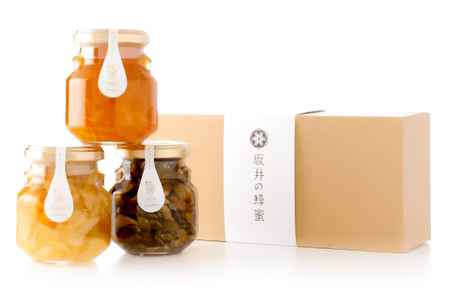奥利根坂井のはちみつ漬けバラエティセット 柚子・生姜・ナッツ 坂井養蜂場