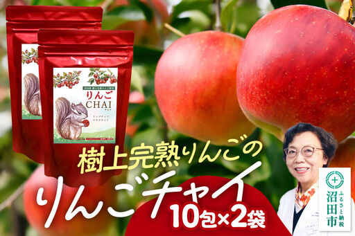 りんごチャイ 3g×10包 2袋 タグひも付きティーバッグタイプ