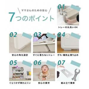 ぽんちゃん おもちゃ収納ラック【幅86cm】4段 天板付き 子供用 家具収納_雑貨・日用品  家具・インテリア _【1565642】