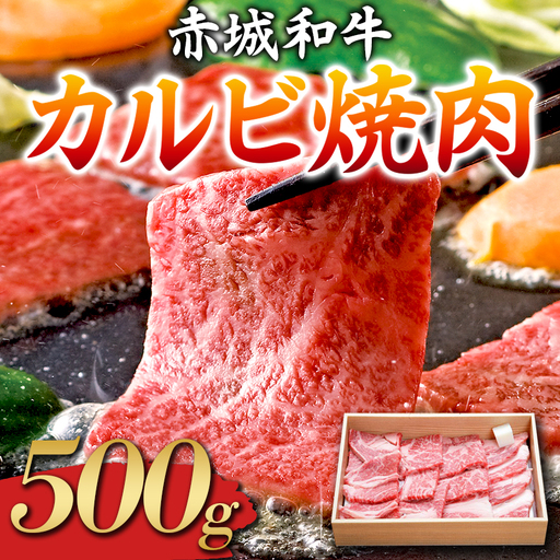 赤城和牛 カルビ 500g 焼肉 黒毛和牛 銘柄牛 F4H-0063