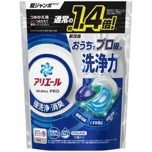 P＆G　アリエール　ジェルボールプロ　つめかえ超ジャンボサイズ(15個入)12個セット【1491065】