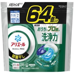 P＆G　　アリエール　ジェルボールプロ部屋干し用　つめかえメガジャンボサイズ(64個入)5個セット【1491072】